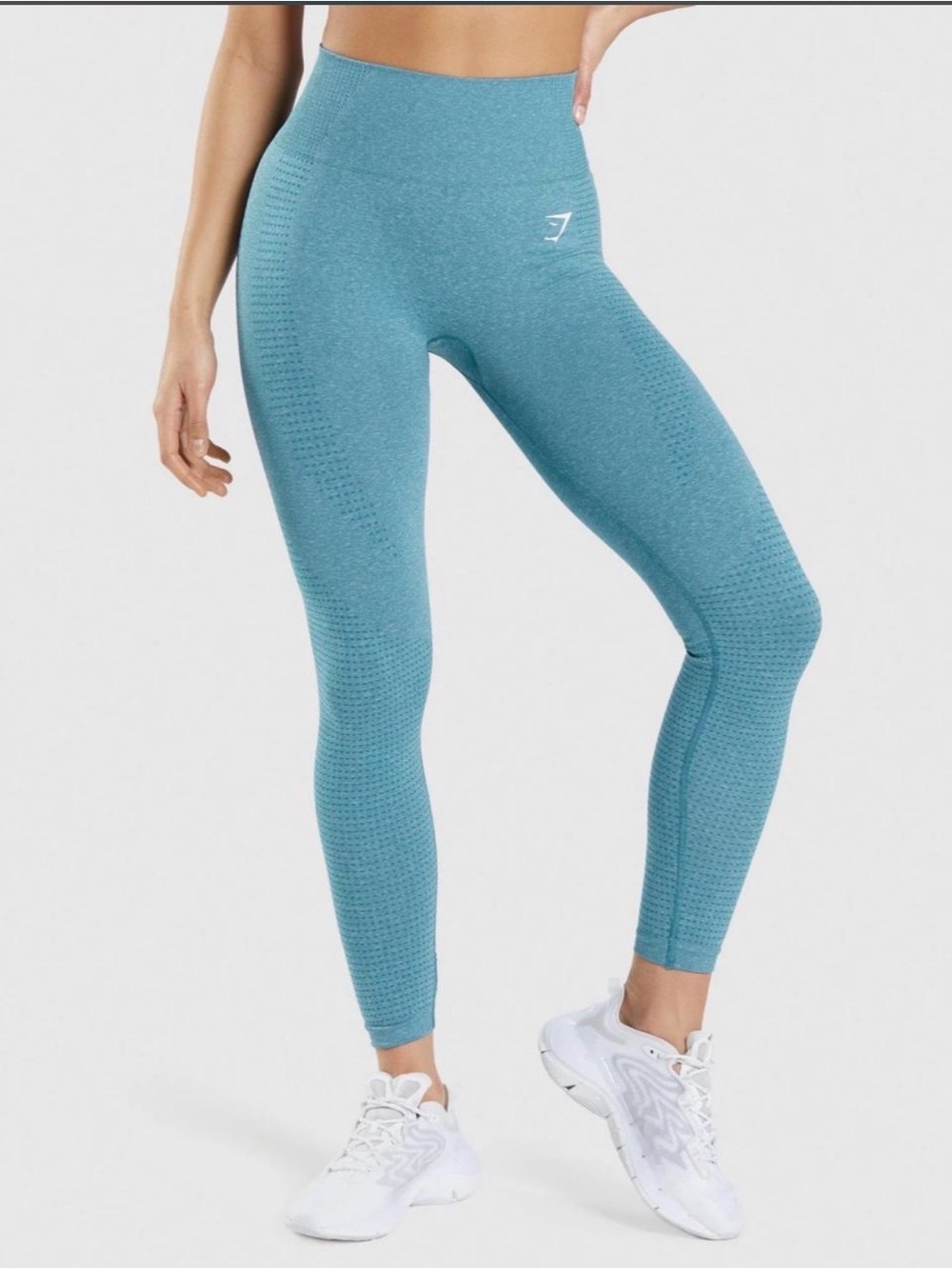 Gymshark Seamless High-Waist Leggings - Teal Blue